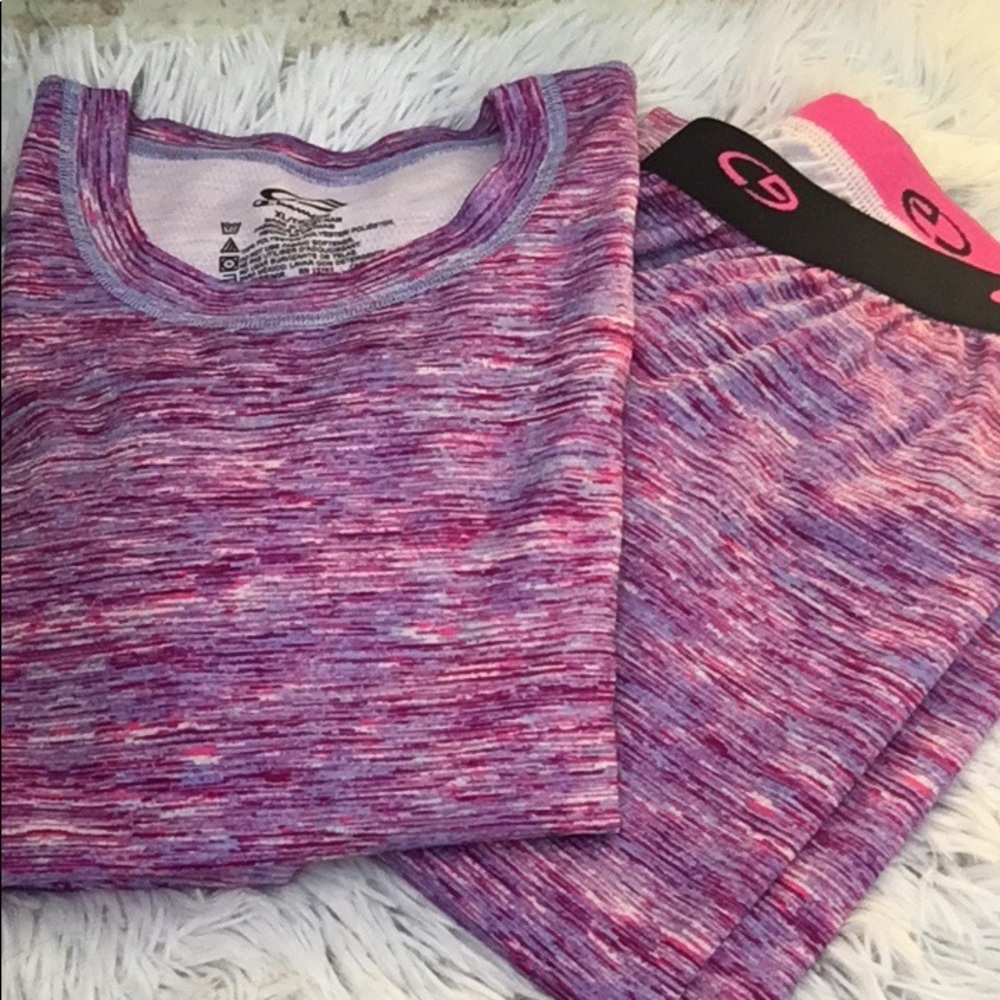 Champion Girl’s Athletic Cold Weather Outdoor Thermal Pant & Long Sleeve Top Set